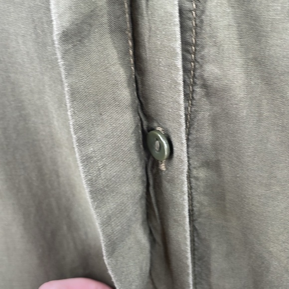 Super Lightweight Olive Green Zara Basic XS 100% Lyocell Soft - Picture 5 of 11